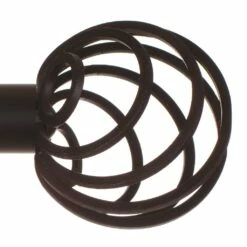25mm Spiral Finial In Matt Black