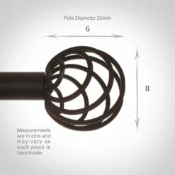 25mm Spiral Finial In Matt Black 9 25mm Spiral Finial In Matt Black -Jim Lawrence Sales 6062mb 3