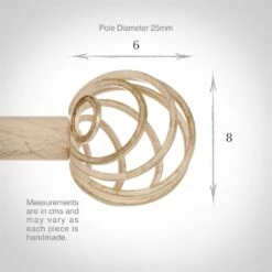 25mm Spiral Finial In Old Ivory 9 25mm Spiral Finial In Old Ivory -Jim Lawrence Sales 6062oi 3