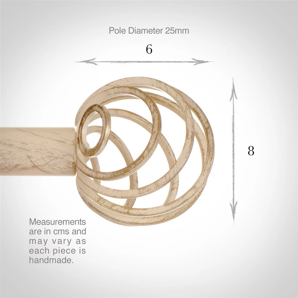 25mm Spiral Finial In Old Ivory 6 25mm Spiral Finial In Old Ivory - Image 4