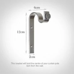 20mm Chapel Standard Bracket In Mercury -Jim Lawrence Sales 6067me 13