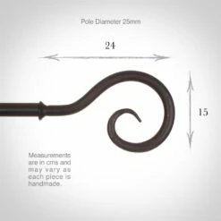 25mm Bishop's Crook Finial In Beeswax 8 25mm Bishop's Crook Finial In Beeswax -Jim Lawrence Sales 606bw 3