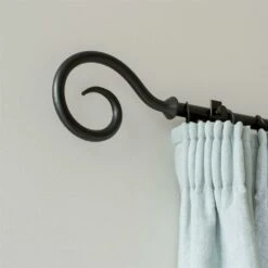 25mm Bishop's Crook Finial In Matt Black -Jim Lawrence Sales 606mb 12