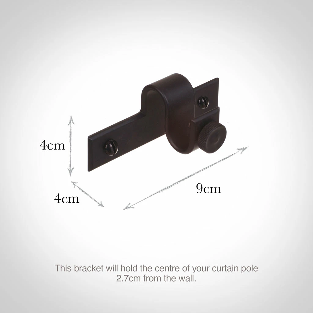 12mm Chapel Centre Bracket In Matt Black 5 12mm Chapel Centre Bracket In Matt Black - Image 3