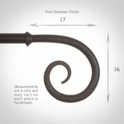 25mm Crook Finial In Beeswax 8 25mm Crook Finial In Beeswax -Jim Lawrence Sales 607bw 3