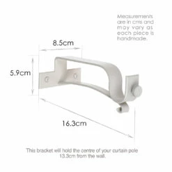 25mm Chapel Extended Centre Bracket In Clay -Jim Lawrence Sales 6081CL 13