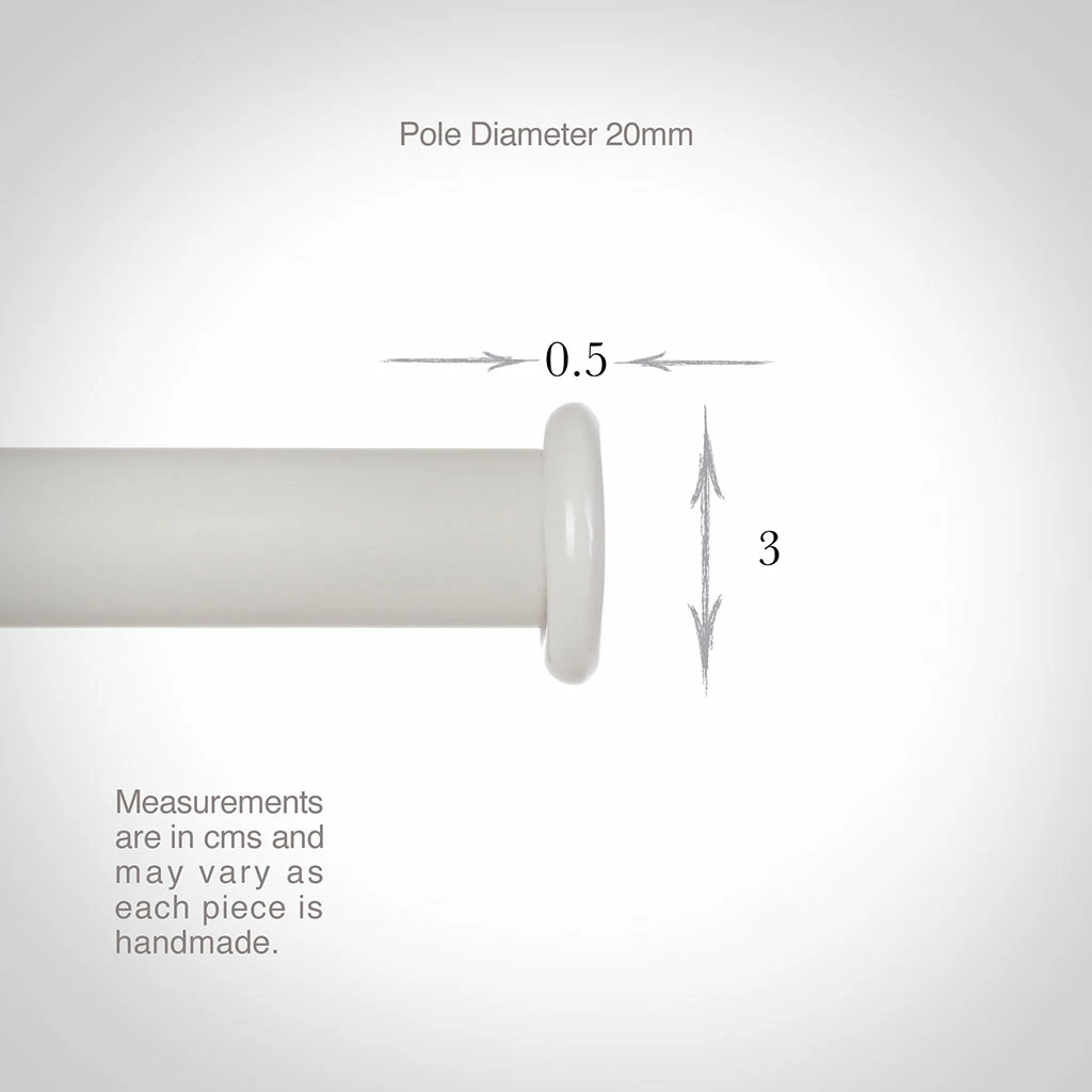 20mm Button Finial In Clay 5 20mm Button Finial In Clay - Image 3