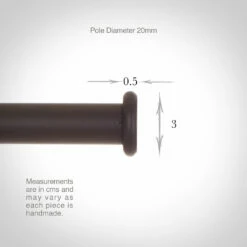 20mm Button Finial In Matt Black -Jim Lawrence Sales 620mb 13