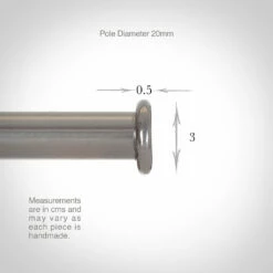 20mm Button Finial In Mercury 8 20mm Button Finial In Mercury -Jim Lawrence Sales 620me 13