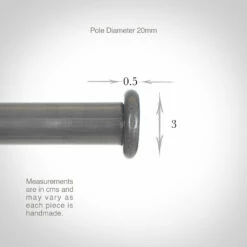 20mm Button Finial In Polished -Jim Lawrence Sales 620po 13