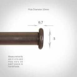 20mm Button Finial In Polished -Jim Lawrence Sales 620po 3