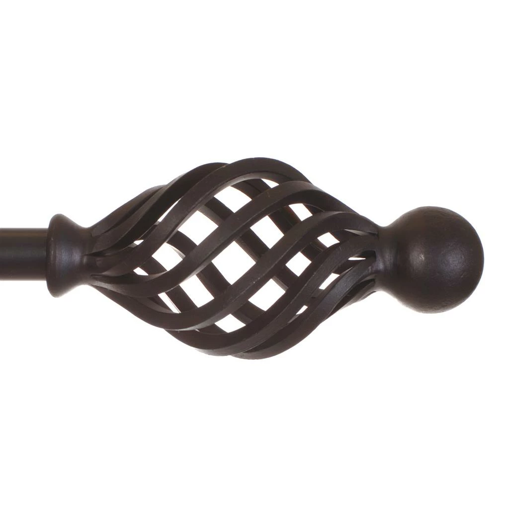 20mm Cage & Ball Finial In Beeswax 3 20mm Cage & Ball Finial In Beeswax