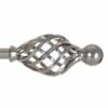 20mm Cage & Ball Finial In Mercury -Jim Lawrence Sales 622me 1