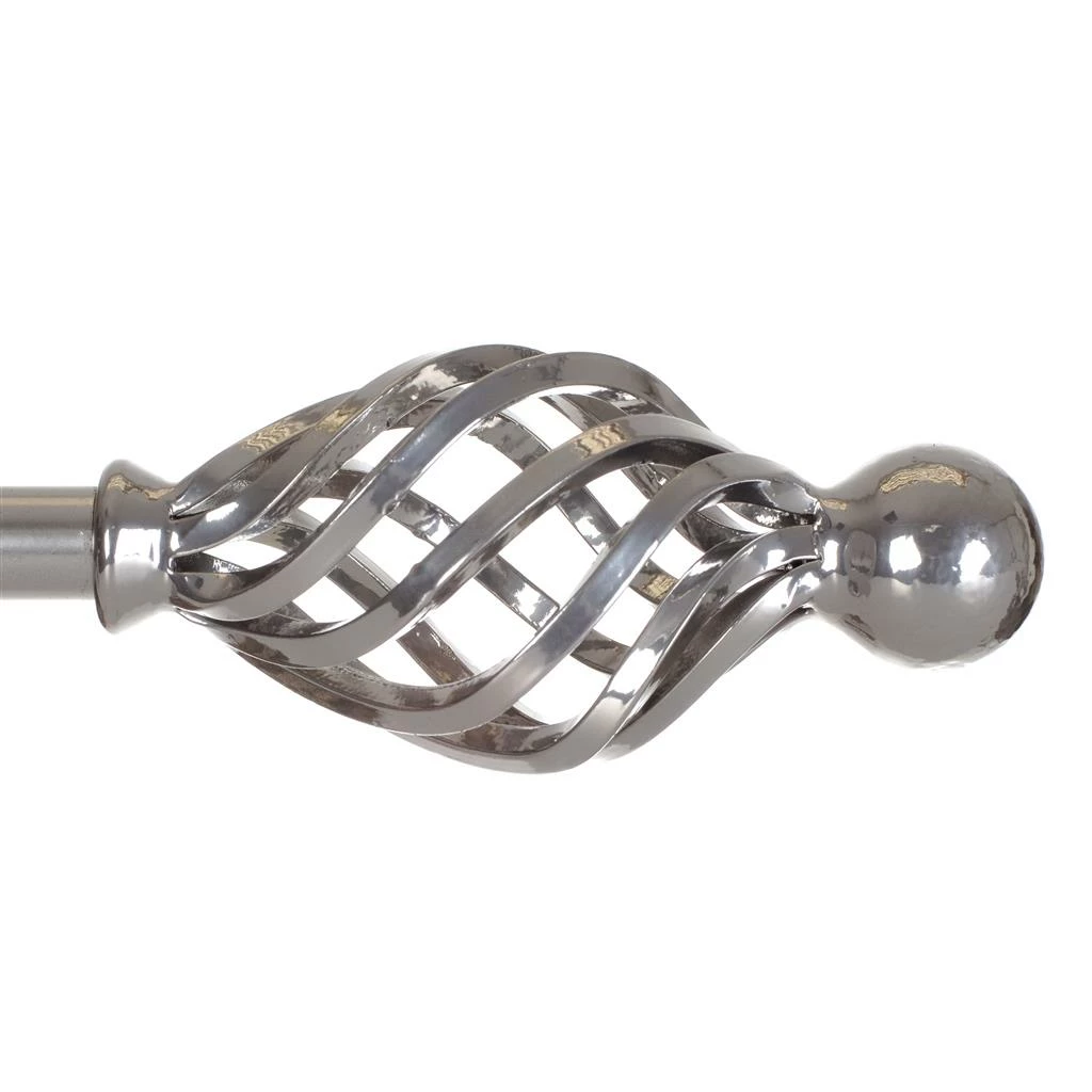 20mm Cage & Ball Finial In Mercury 2 20mm Cage & Ball Finial In Mercury