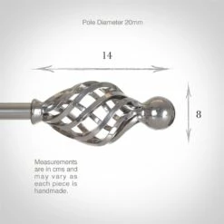 20mm Cage & Ball Finial In Mercury 8 20mm Cage & Ball Finial In Mercury -Jim Lawrence Sales 622me 3