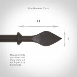 20mm Spear Finial In Beeswax 9 20mm Spear Finial In Beeswax -Jim Lawrence Sales 624bw 3