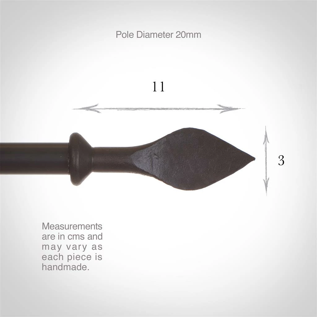 20mm Spear Finial In Beeswax 5 20mm Spear Finial In Beeswax - Image 3
