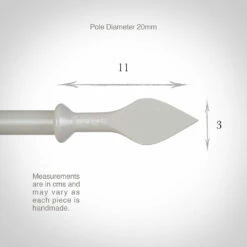 20mm Spear Finial In Clay -Jim Lawrence Sales 624cl 13