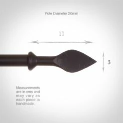 20mm Spear Finial In Matt Black 9 20mm Spear Finial In Matt Black -Jim Lawrence Sales 624mb 3