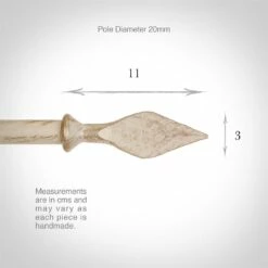 20mm Spear Finial In Old Ivory 9 20mm Spear Finial In Old Ivory -Jim Lawrence Sales 624oi 3