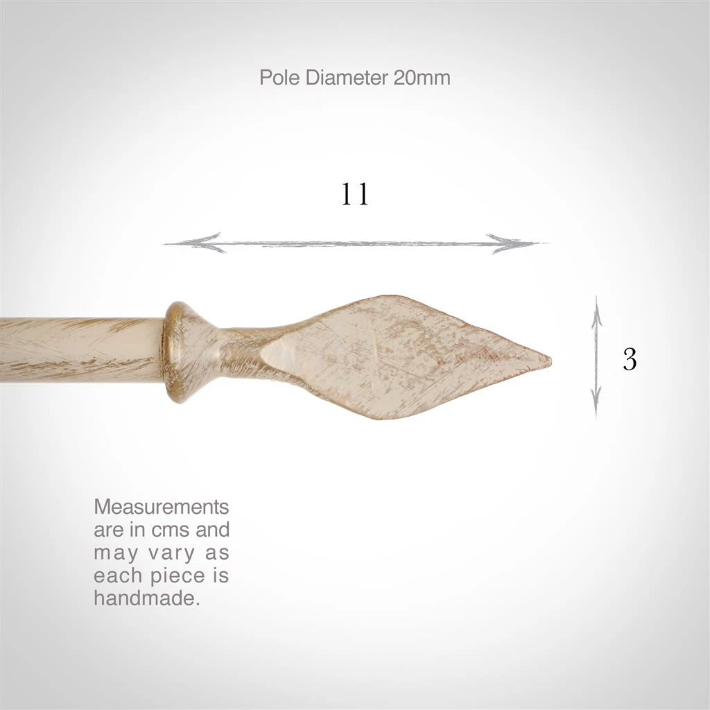 20mm Spear Finial In Old Ivory 6 20mm Spear Finial In Old Ivory - Image 4