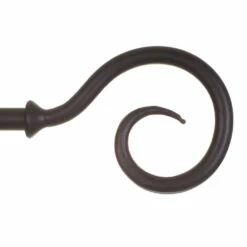 20mm Bishop's Crook Finial In Matt Black