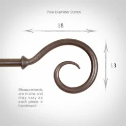 20mm Bishop's Crook Finial In Polished -Jim Lawrence Sales 625po 3