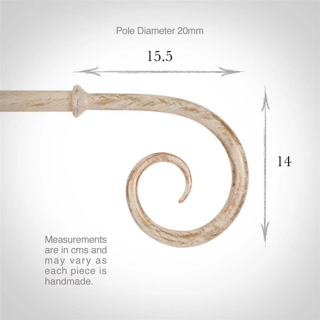 20mm Crook Finial In Old Ivory 6 20mm Crook Finial In Old Ivory - Image 4