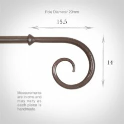 20mm Crook Finial In Polished 9 20mm Crook Finial In Polished -Jim Lawrence Sales 626po 3