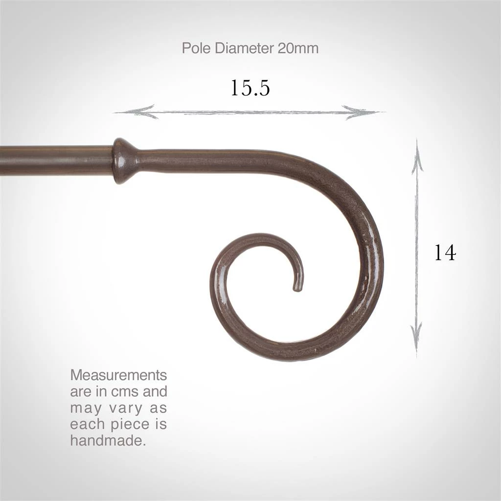 20mm Crook Finial In Polished 6 20mm Crook Finial In Polished - Image 4