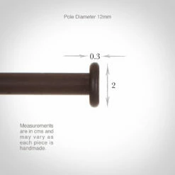 12mm Button Finial In Beeswax -Jim Lawrence Sales 628bw 13