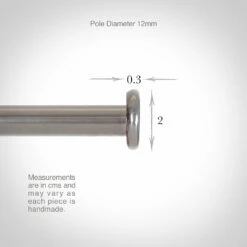 12mm Button Finial In Mercury -Jim Lawrence Sales 628me 13