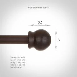 12mm Cannonball Finial In Beeswax