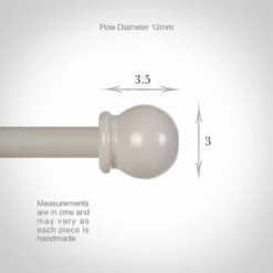 12mm Cannonball Finial In Clay 8 12mm Cannonball Finial In Clay -Jim Lawrence Sales 629cl 13
