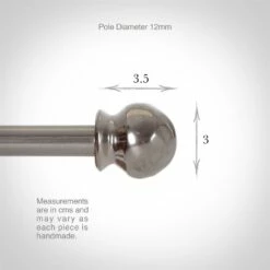 12mm Cannonball Finial In Mercury 7 12mm Cannonball Finial In Mercury -Jim Lawrence Sales 629me 3