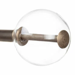 19mm Clear Glass Ball Finial In Antique Brass 12 19mm Clear Glass Ball Finial In Antique Brass -Jim Lawrence Sales 6301AB 20