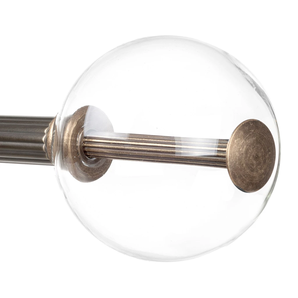 19mm Clear Glass Ball Finial In Antique Brass 7 19mm Clear Glass Ball Finial In Antique Brass - Image 5