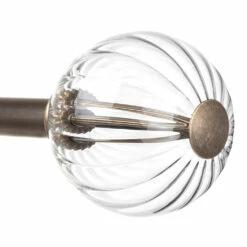19mm Fluted Glass Ball Finial In Antique Brass 12 19mm Fluted Glass Ball Finial In Antique Brass -Jim Lawrence Sales 6302AB 20