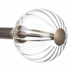 19mm Fluted Glass Ball Finial In Antique Brass 13 19mm Fluted Glass Ball Finial In Antique Brass -Jim Lawrence Sales 6302AB 21