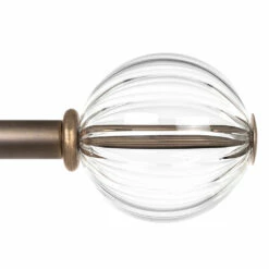 19mm Fluted Glass Ball Finial In Antique Brass 15 19mm Fluted Glass Ball Finial In Antique Brass -Jim Lawrence Sales 6302AB 23