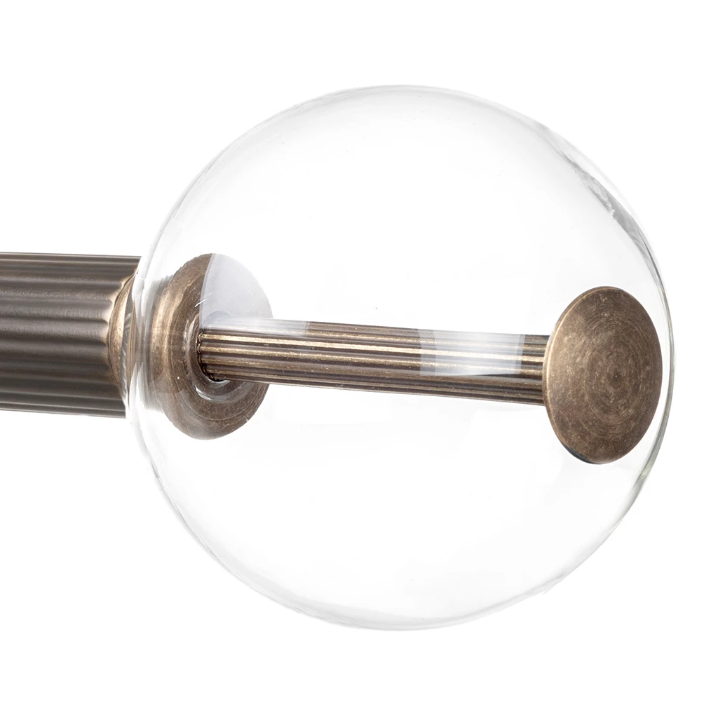 25mm Clear Glass Ball Finial In Antique Brass 7 25mm Clear Glass Ball Finial In Antique Brass - Image 5