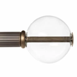 25mm Clear Glass Ball Finial In Antique Brass 14 25mm Clear Glass Ball Finial In Antique Brass -Jim Lawrence Sales 6303AB 22