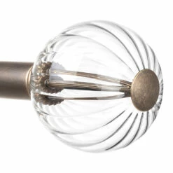 25mm Fluted Glass Ball Finial In Antique Brass 12 25mm Fluted Glass Ball Finial In Antique Brass -Jim Lawrence Sales 6304AB 20