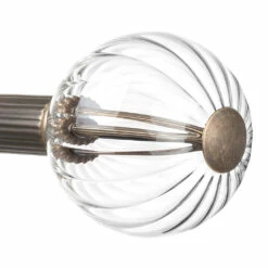 25mm Fluted Glass Ball Finial In Antique Brass 13 25mm Fluted Glass Ball Finial In Antique Brass -Jim Lawrence Sales 6304AB 21