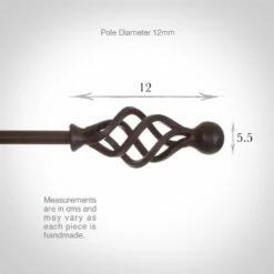 12mm Cage & Ball Finial In Beeswax 8 12mm Cage & Ball Finial In Beeswax -Jim Lawrence Sales 630bw 3