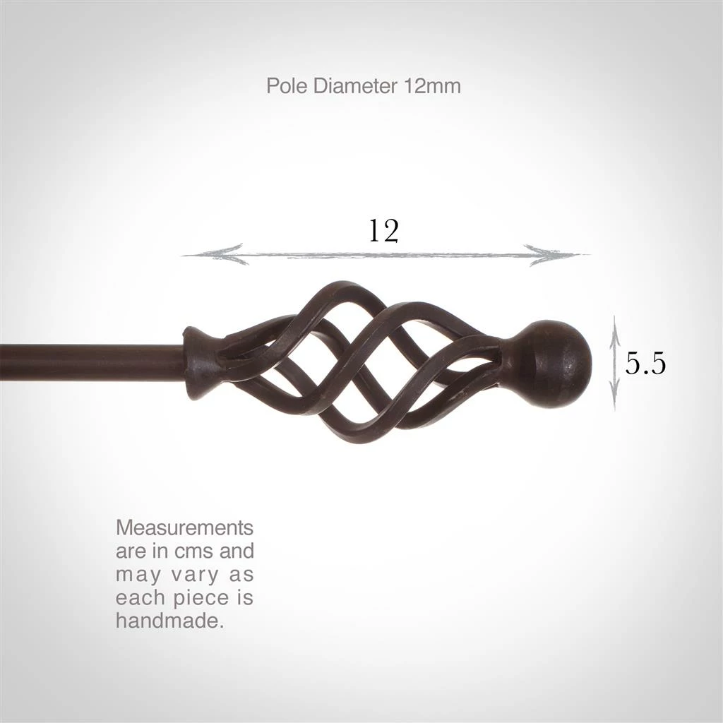 12mm Cage & Ball Finial In Beeswax 5 12mm Cage & Ball Finial In Beeswax - Image 3