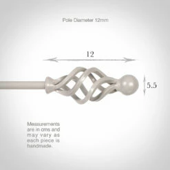 12mm Cage & Ball Finial In Clay 8 12mm Cage & Ball Finial In Clay -Jim Lawrence Sales 630cl 13