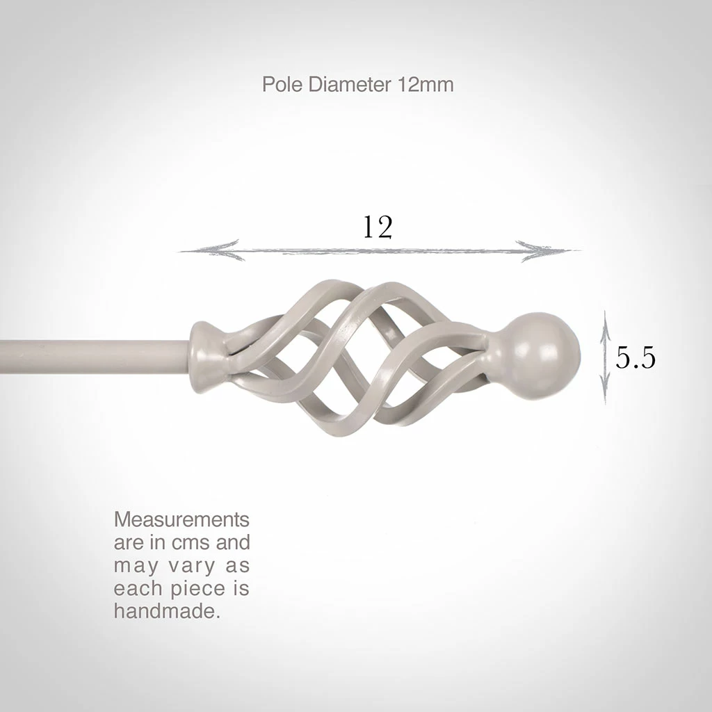 12mm Cage & Ball Finial In Clay 5 12mm Cage & Ball Finial In Clay - Image 3