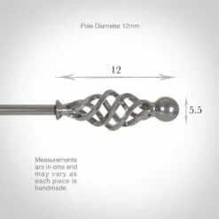 12mm Cage & Ball Finial In Mercury 9 12mm Cage & Ball Finial In Mercury -Jim Lawrence Sales 630me 3