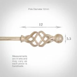 12mm Cage & Ball Finial In Old Ivory 9 12mm Cage & Ball Finial In Old Ivory -Jim Lawrence Sales 630oi 3